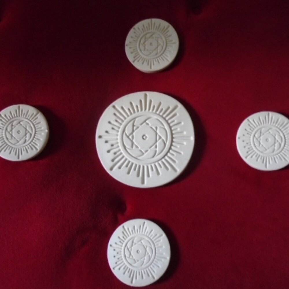 Sacred Geometry Ceramic Home and Garden Harmonizers - Valued at $390